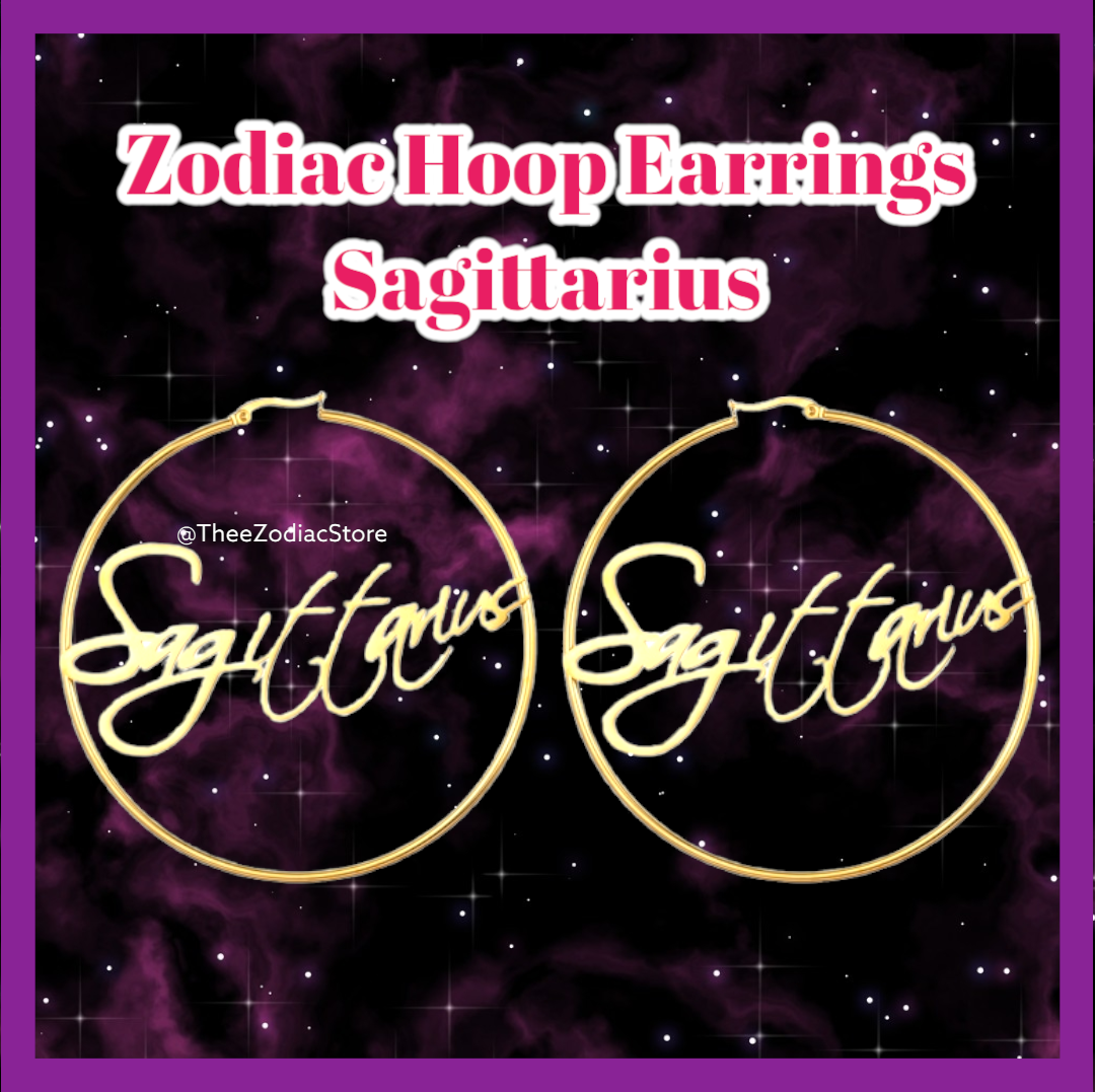 Zodiac Hoop Earrings